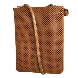 Clare V Leather Poche Cuoio Perf